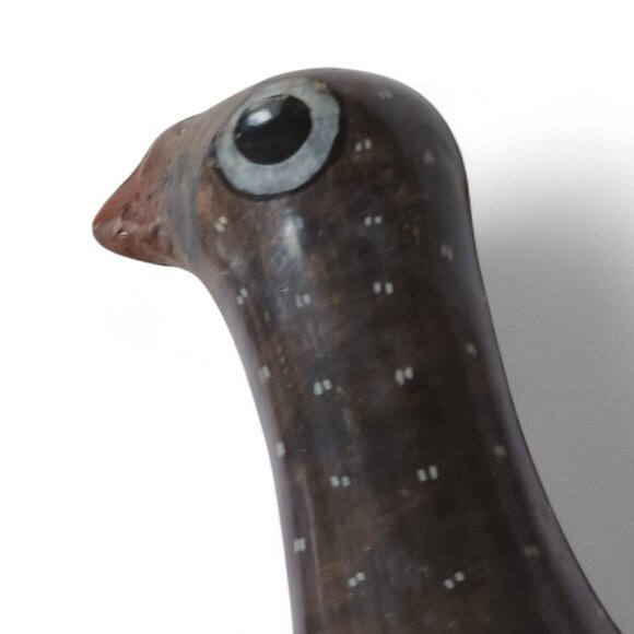 Signed R. Aguirre Tonalá Mexican Pottery Bird  Mid-Century Hand-Painted Folk Art - Picture 9 of 15